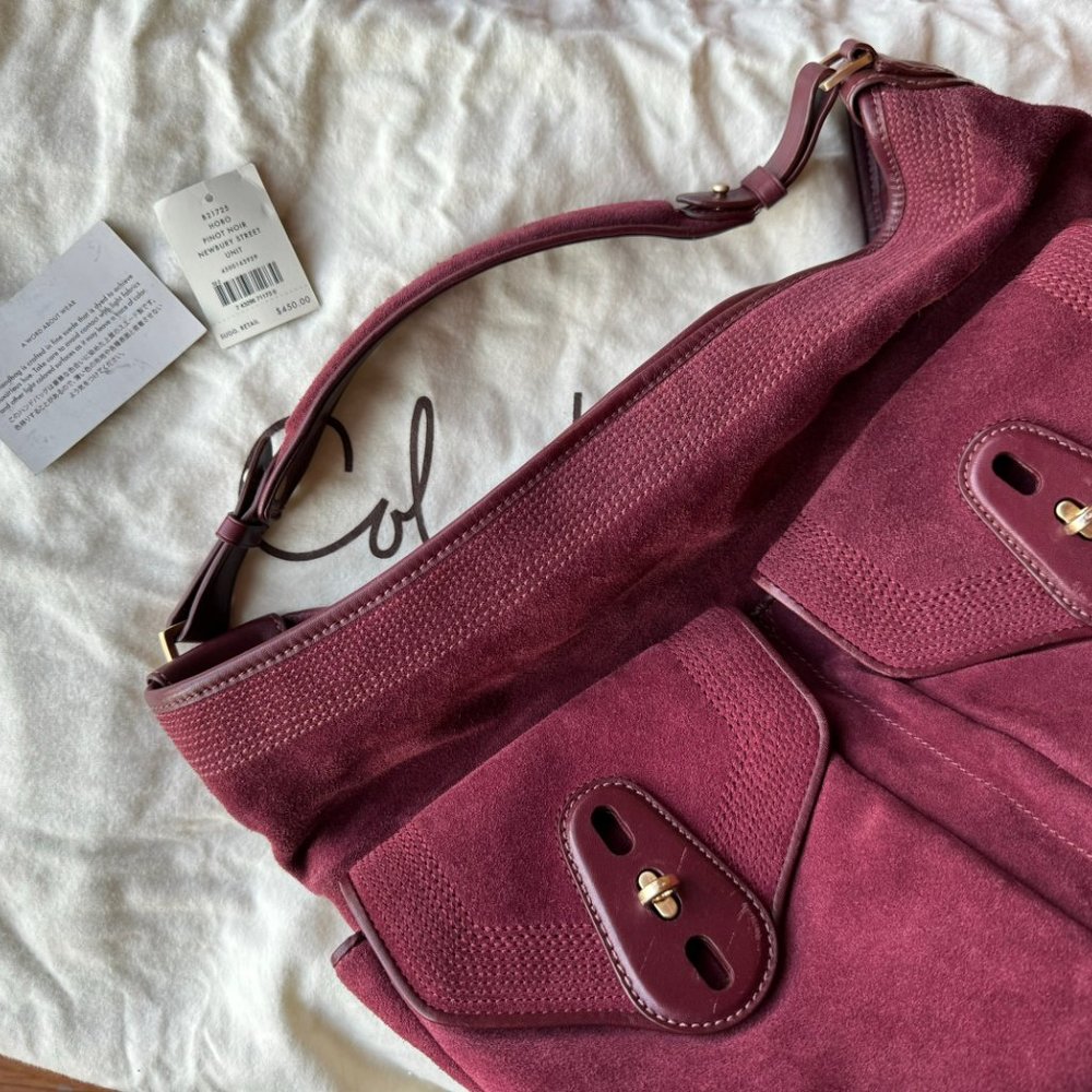 Cole Haan Newbury Street Hobo, Pinot Noir Suede